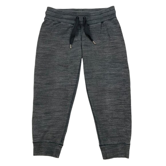Lululemon Cropped Joggers Pant 4 Gray Drawstring Logo Athleisure Yoga Gorpcore - Picture 1 of 12